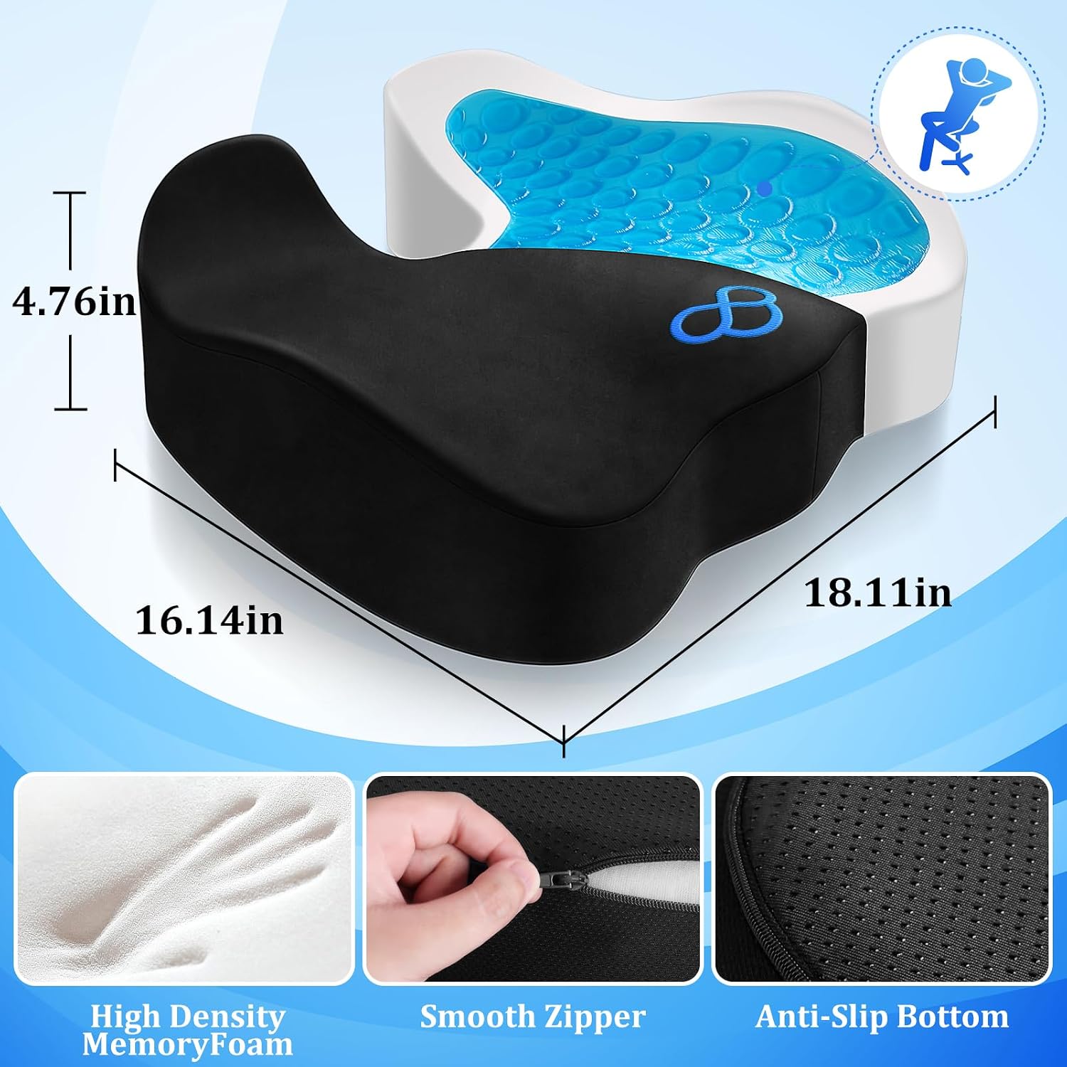 Gel Chair Cushion - gambar 2